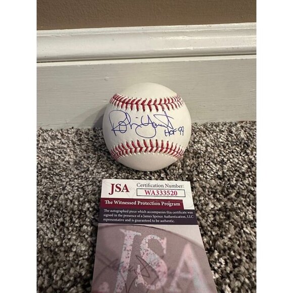 Robin Yount signed "HOF 99" autographed OMLB Baseball Milwaukee Brewers JSA - Picture 1 of 3